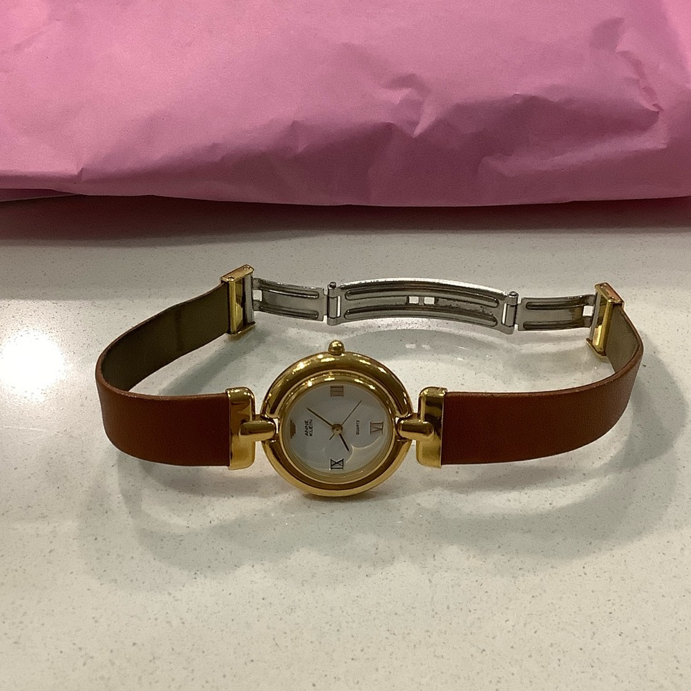 Anne Klein Gold and Brown Women's Watch